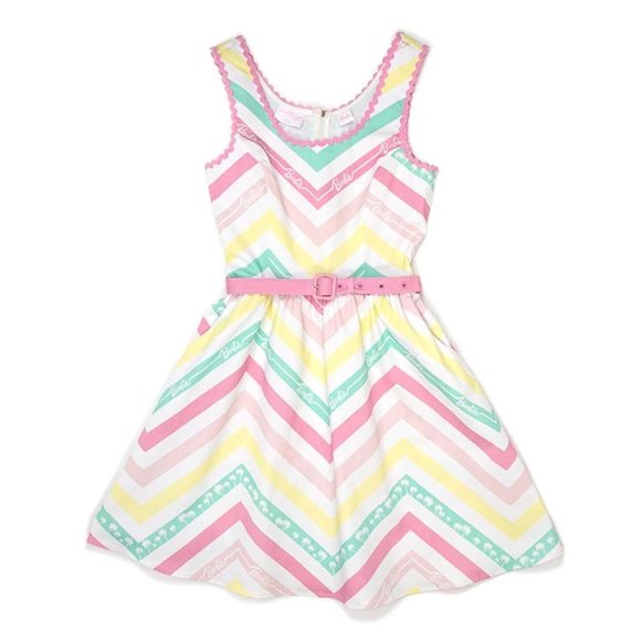 Loungefly Dresses & Skirts - Stitch Shoppe by Loungefly X Barbie™ Chevron "Olivia" Dress